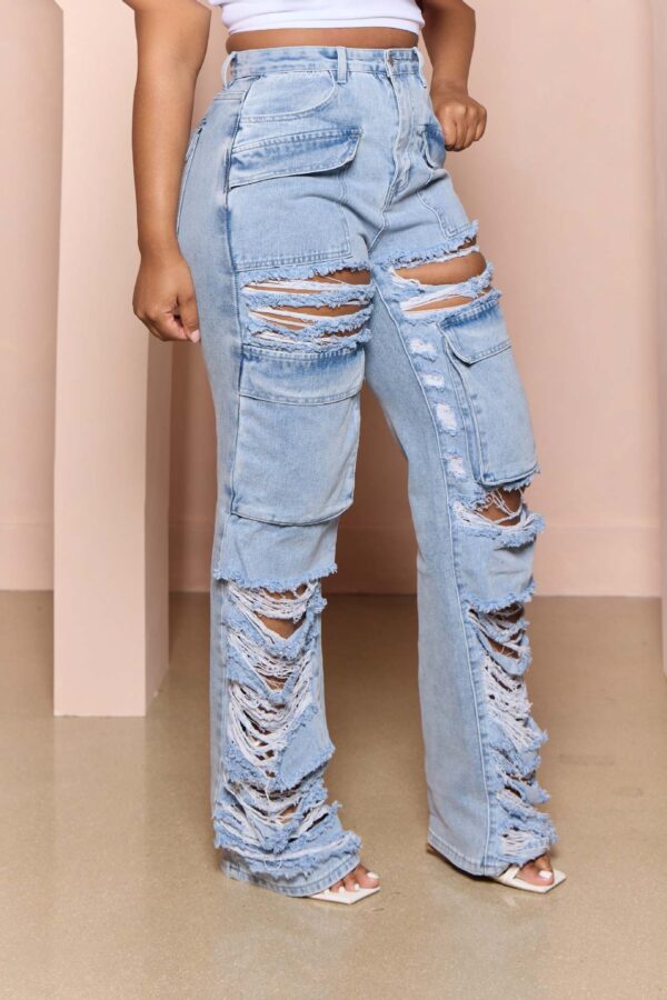 Ripped Wash-out Jeans